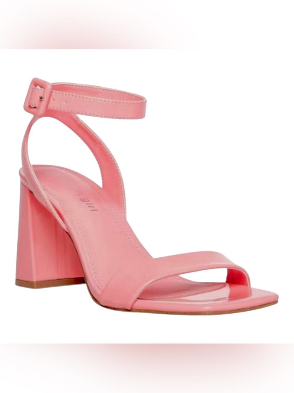Madden Girl Pink Patent Leather Block Heels Size 5.5